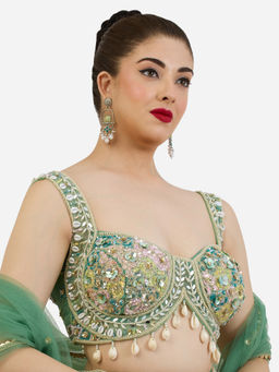 Zaveri Pearls - Women Green Alloy Earrings