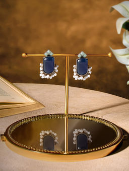 Zaveri Pearls - Women Blue Alloy Earrings