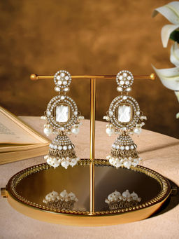 Zaveri Pearls - Women White Alloy Earrings