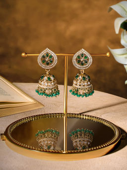 Zaveri Pearls - Women Green Alloy Earrings