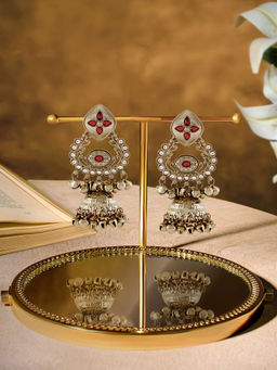 Zaveri Pearls - Women Red Alloy Earrings