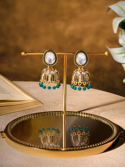 Zaveri Pearls - Women Green Alloy Earrings