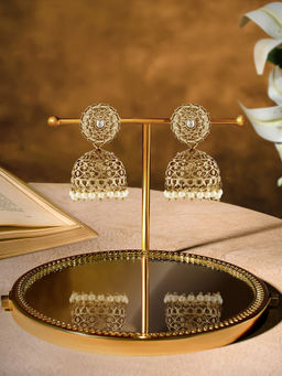 Zaveri Pearls - Women White Alloy Earrings