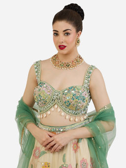 Zaveri Pearls - Women Multi-Colour Alloy Necklace with Earring