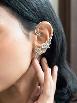 Shaya by CaratLane - Winged Key Earcuff in 925 Silver Yellow