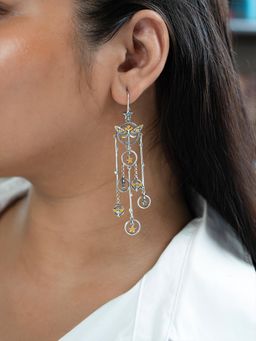 Shaya by CaratLane - 925 Silver Shaya by CaratLane Winged Key Earrings in Yellow