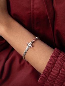 Shaya by CaratLane - Gryffindor Sword Bangle Bracelet in 925 Silver Red