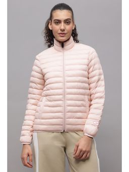 Reebok - Pink Solid High Neck Puffer Jacket