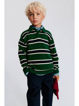 H&M - Boys Navy Blue Cotton Twill Trouser