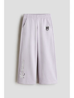 H&M - Girls Lavender Print-Motif Sweatshirt Pant