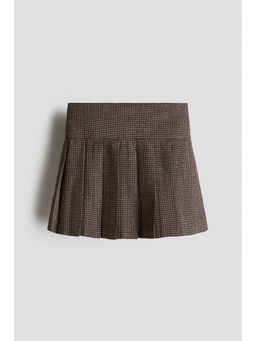 H&M - Girls Brown Pleated Skirt