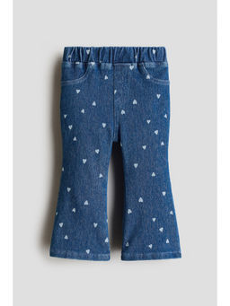 H&M - Girls Blue Flared Jersey Jeggings