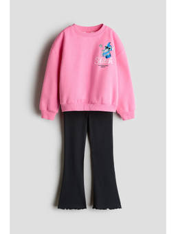 H&M - Girls Pink 2-Piece Printed Set