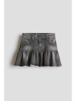 H&M - Girls Grey Flared Denim Skirt