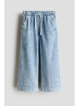 H&M - Girls Blue Wide-Leg Denim Jeans