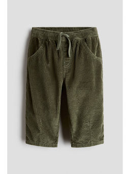 H&M - Boys Green Cotton Corduroy Trouser