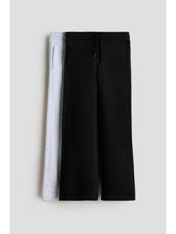 H&M - Girls Grey 2-Pack Brushed-Inside Pant