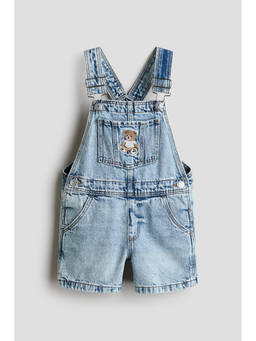 H&M - Girls Blue Dungaree Shorts