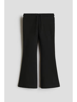 H&M - Girls Black Flared Cotton-Blend Leggings