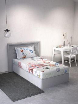 Ddecor Live Beautiful - Cotton Kids 145 TC Single Bedsheet with 1 Pillow Cover - Red