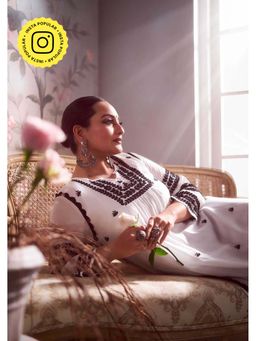 House of Chikankari - Chikankari Woven Long Kurta