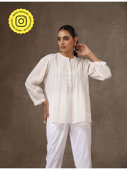 House of Chikankari - Solid Woven Shirt