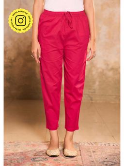House of Chikankari - Cotton Womens Pant - Pink