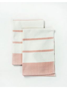 Fabindia - Peach Kani Cotton Towel (Pack of 2) (M)