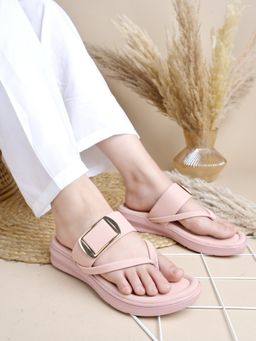 Shoetopia - Stylish Pink Sandals for Women