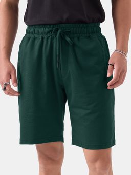 The Souled Store - Original Solids : Mens Emerald Sweatshorts