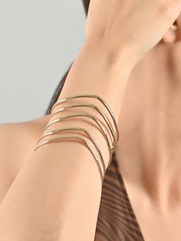 Lilly & Sparkle - Sabrina Wave Gold Cuff Bracelet