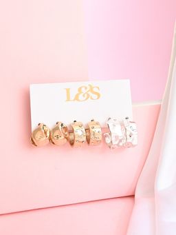 Lilly & Sparkle - Set Of 3 Crystal Drop Earrings