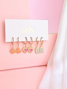 Lilly & Sparkle - Set Of 3 Enamelled Earrings