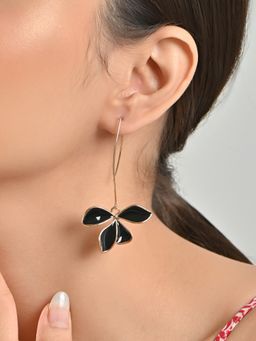 Lilly & Sparkle - Gold Enamelled Drop Earrings