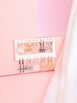 Lilly & Sparkle - Set Of 10 Drop Earrings