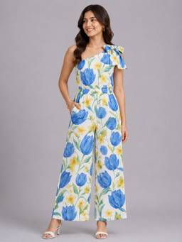 KEVORA APPARELS - Blue Floral Printed Co-Ord Set