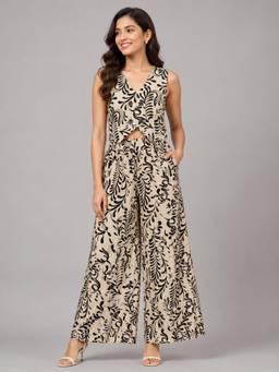 KEVORA APPARELS - Beige Printed Co-Ord Set