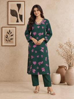 Mud spire - Meher Emerald Green Kurta and Pant