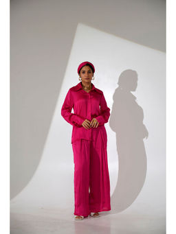 Indy Raaga - Raspberry Pink Solid Co-Ord (Set of 2)