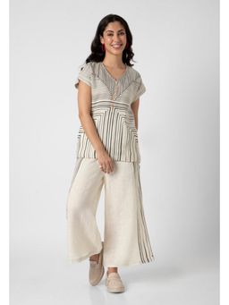 Kaveri - Gold Stitch Twirl Co-Ord Set