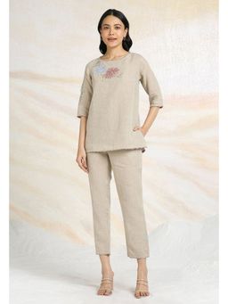 Kaveri - Gold Stitch Croissant Co-Ord Set