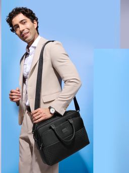 Tommy Hilfiger - Unisex Treko Messenger Bag With Detachable Strap - Black