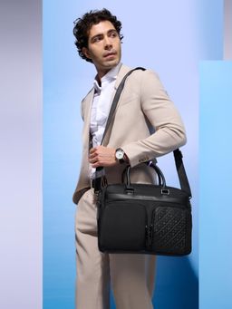 Tommy Hilfiger - Unisex Lexham Messenger Bag With Detachable Strap - Black