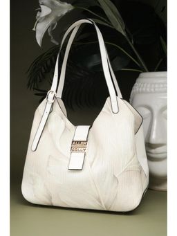 Allen Solly - Women White Casual Handbag with Detachable Strap