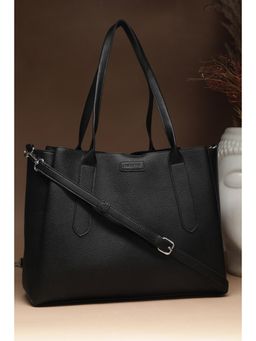 Allen Solly - Women Black Casual Handbag with Detachable Strap