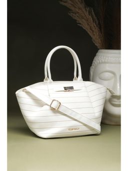 Allen Solly - Women White Casual Handbag with Detachable Strap