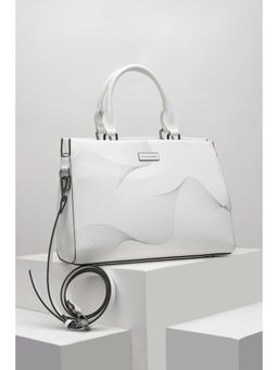 Van Heusen - Women White Printed Casual Handbag with Detachable Strap