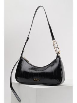 Van Heusen - Women Black Textured Casual Handbag