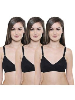 Bodycare - Pack of 3 Premium Perfect Coverage Bra In Black Colour