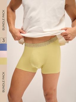 The Bear House - Multi-Color Solid Modal Trunks (Pack of 3)